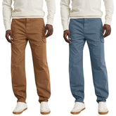 Casual Straight-Leg Cargo Pants For Men – Loose Fit Trousers With Pockets